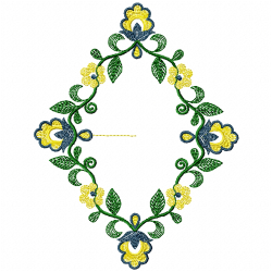 Flowers And Tree Embroidery Design 9 Flowers And Tree Embroidery Design 9